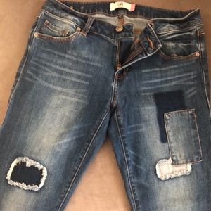 Like New Cabi Patchwork Boyfriend Jeans
